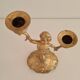 "Cherub" gilded brass candlestick