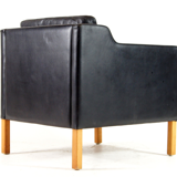 Danish vintage retro armchair in 1960s Stouby leather