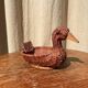 Panière / corbeille en osier en forme de canard (vintage)