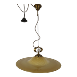 Lustre en verre de Murano et laiton avec double support