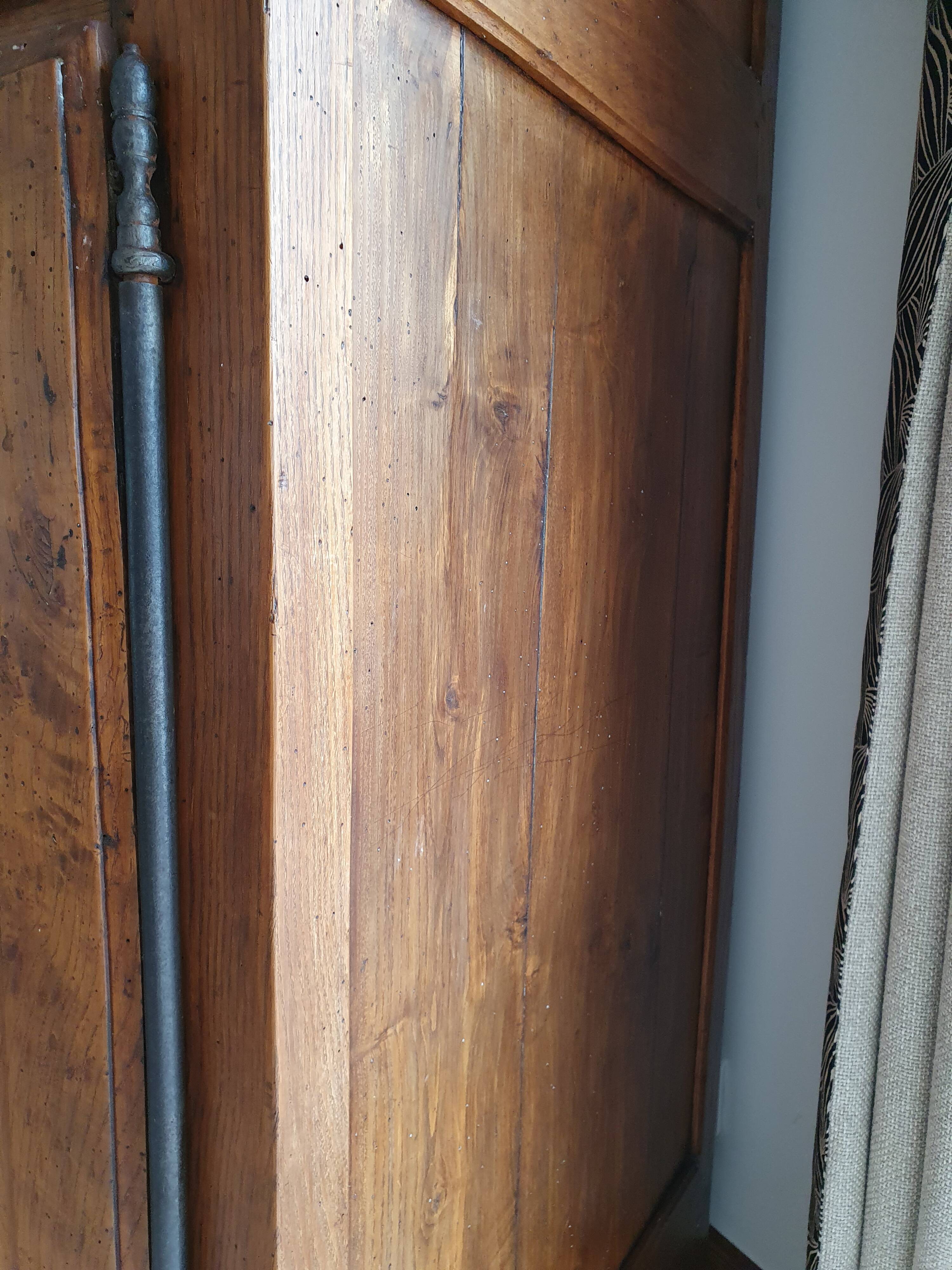 Standing man, solid oak wardrobe
