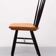 Set of 4 spindle back dining chairs 1960s holland