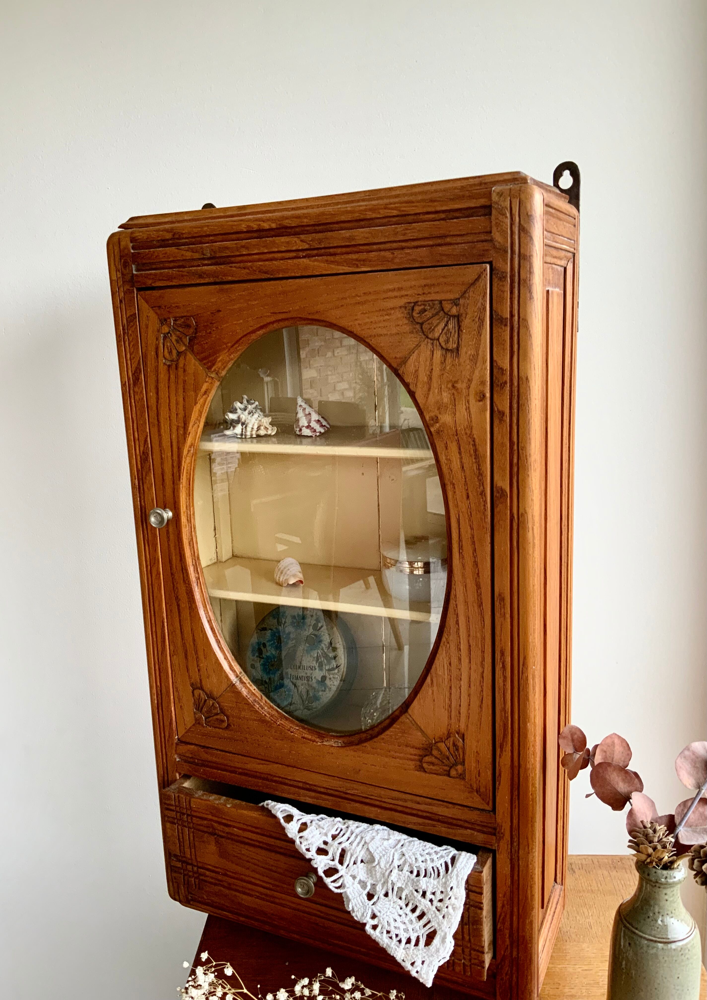 Antique toilet cabinet