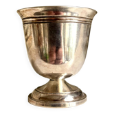 Silver-plated metal egg cup