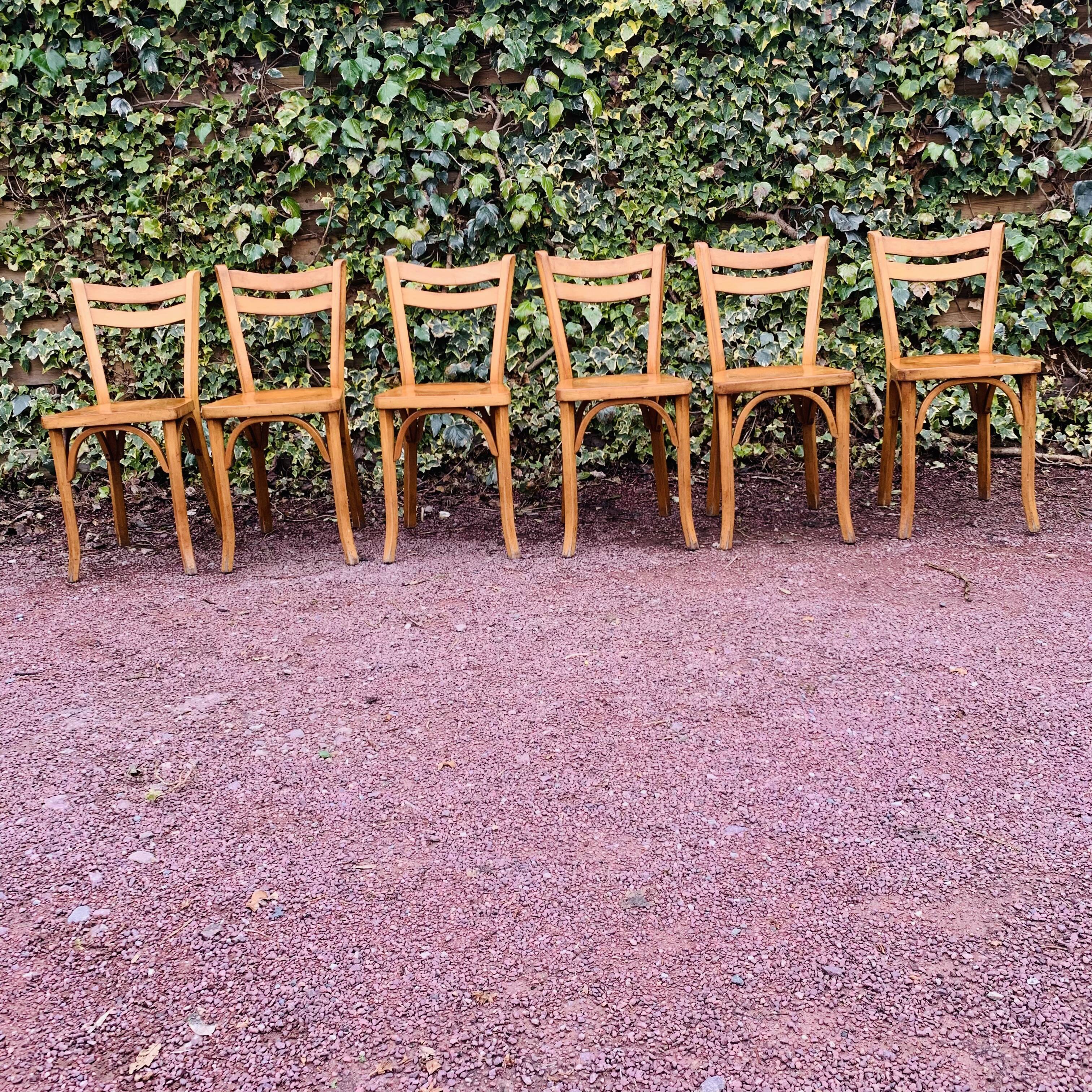 Set of 6 60s bistro chairs