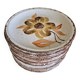 Set of 70's flower decorated plates