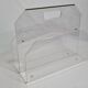 Vintage transparent plexiglass magazine rack, 1970s, Hollywood Regency.