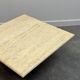 Large Vintage Brute Travertine Square Coffee Table, France 1970s.