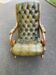 English Chesterfield olive green relax armchair