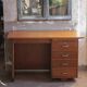 Vintage desk, children's wooden desk in art deco style, desk with drawers