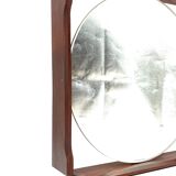 Mid-century teak table / wall mirror / vanity, Italy 1960s