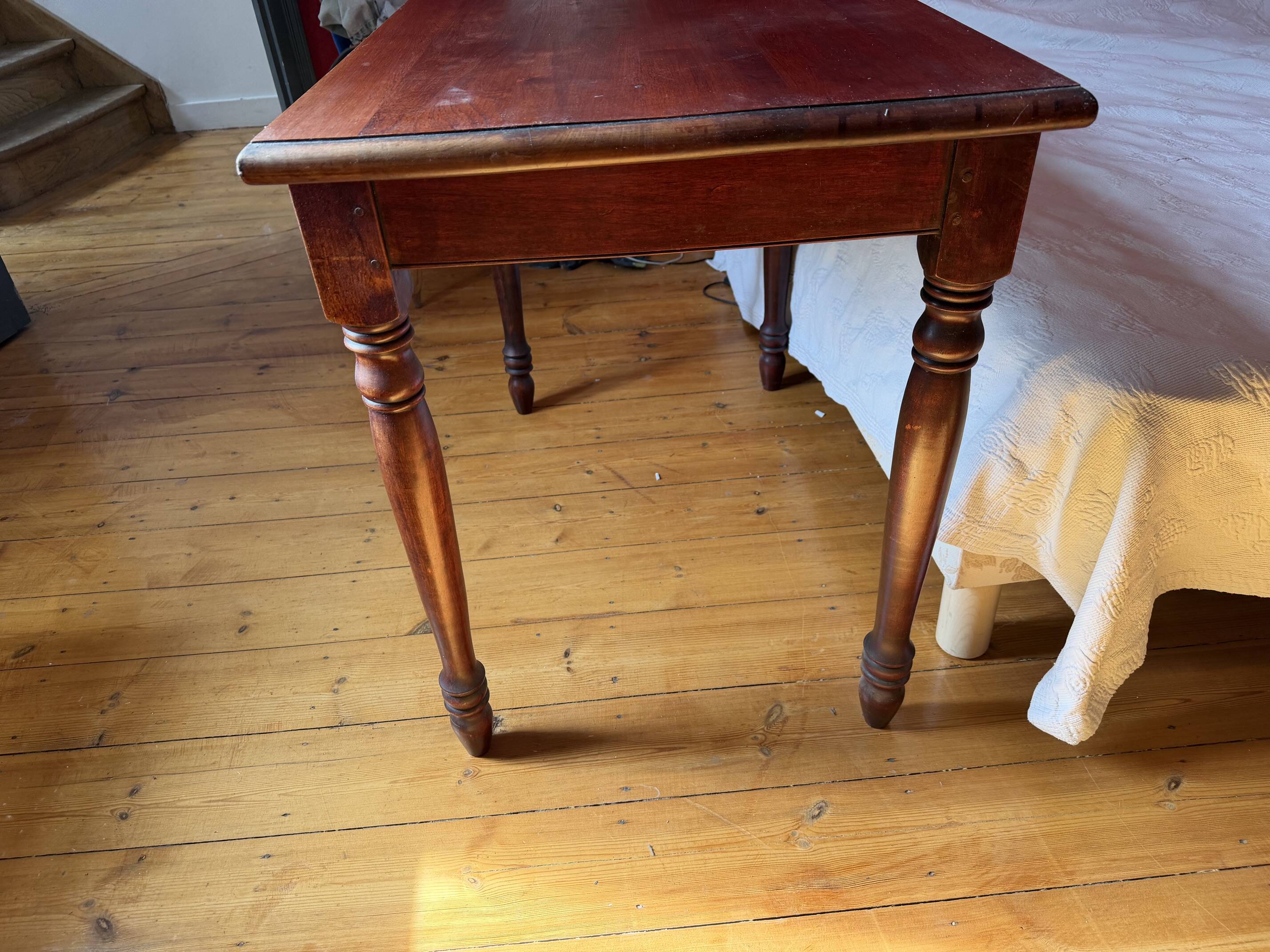 Belle Époque Desk — Carved openwork mahogany, baluster legs