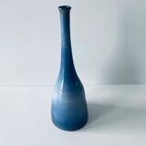 Signed blue sandstone soliflore vase
