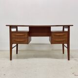 Gunnar Nielsen Teak Desk for Tibergaard, 1960s.