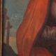 Ancient painting with a religious subject, oil on canvas, 17th century.