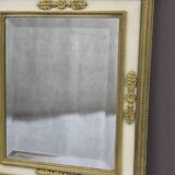 Empire mirror in bronze and marble, early 19th century