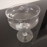 Vintage engraved glass champagne glasses