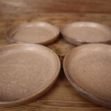 6 Old Vintage Stoneware Coasters