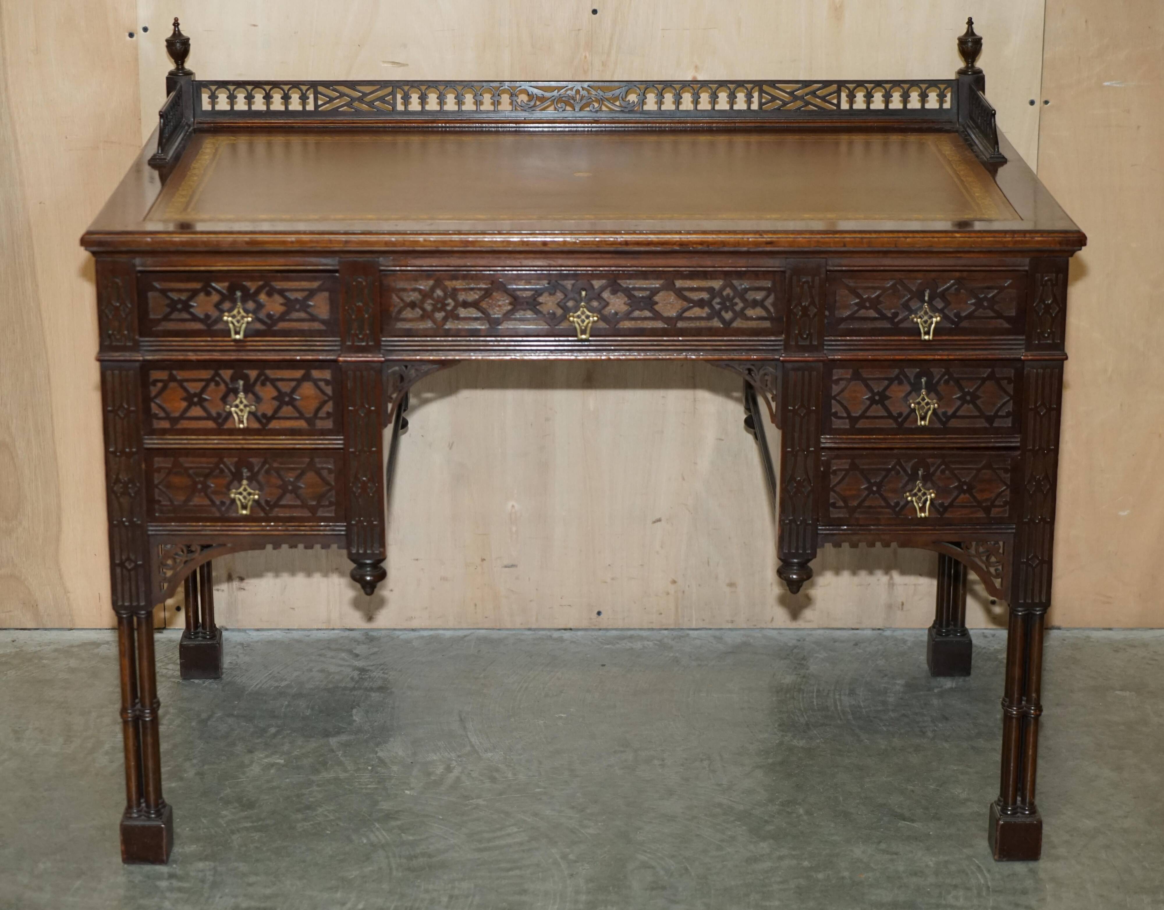 Chinese Chippendale bureau restored by Edward & Roberts