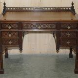 Chinese Chippendale bureau restored by Edward & Roberts
