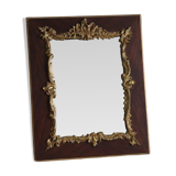 Miroir doré en bois et stuc ancien