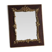 Miroir doré en bois et stuc ancien