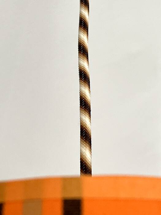 Orange and brown seventies pendant light