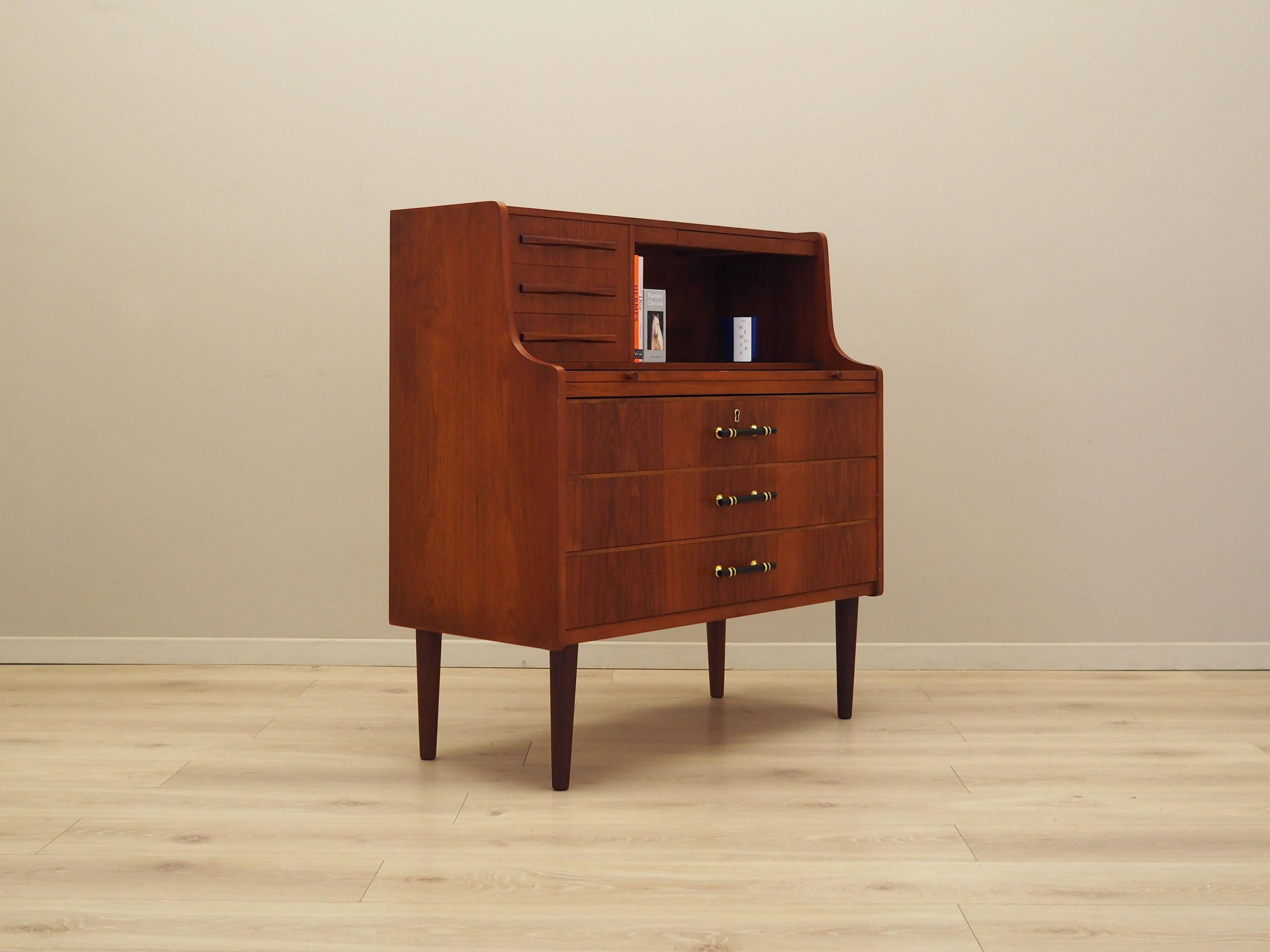 Teak secretary, Danish design, 1970s, production: Denmark