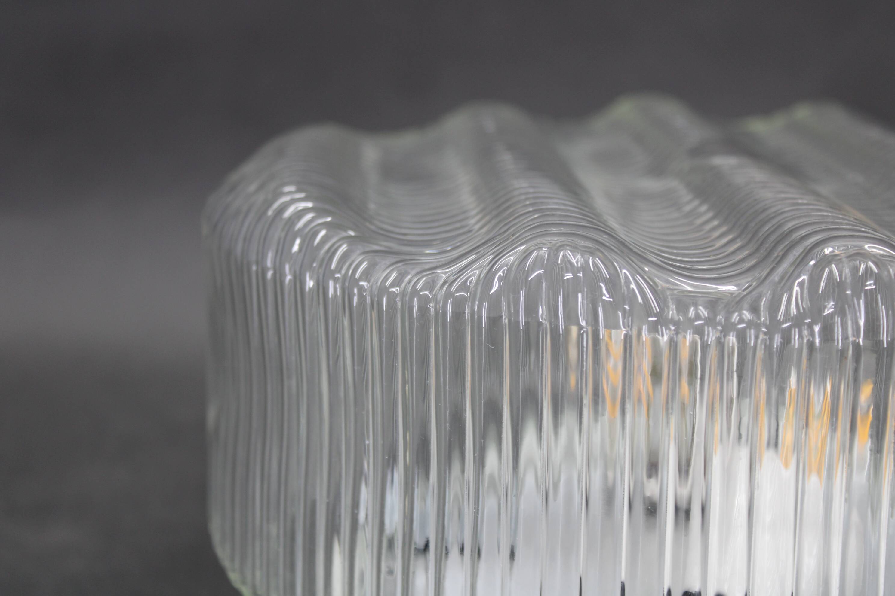 1970s Round Glass Ceiling Light, Czechoslovakia