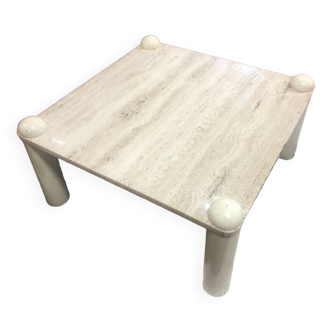 Travertine coffee table