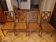 4 Louis XVI lyre chairs with caning