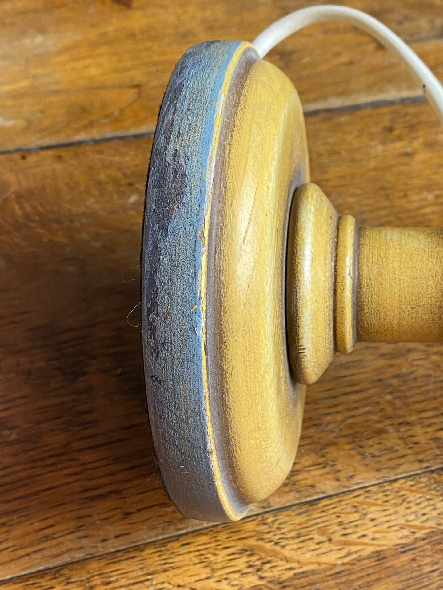 Bamboo-style wooden lamp base