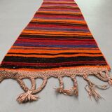 Old Turkish narrow Kilim Runner 272x51 cm shabby chic, vintage kelim