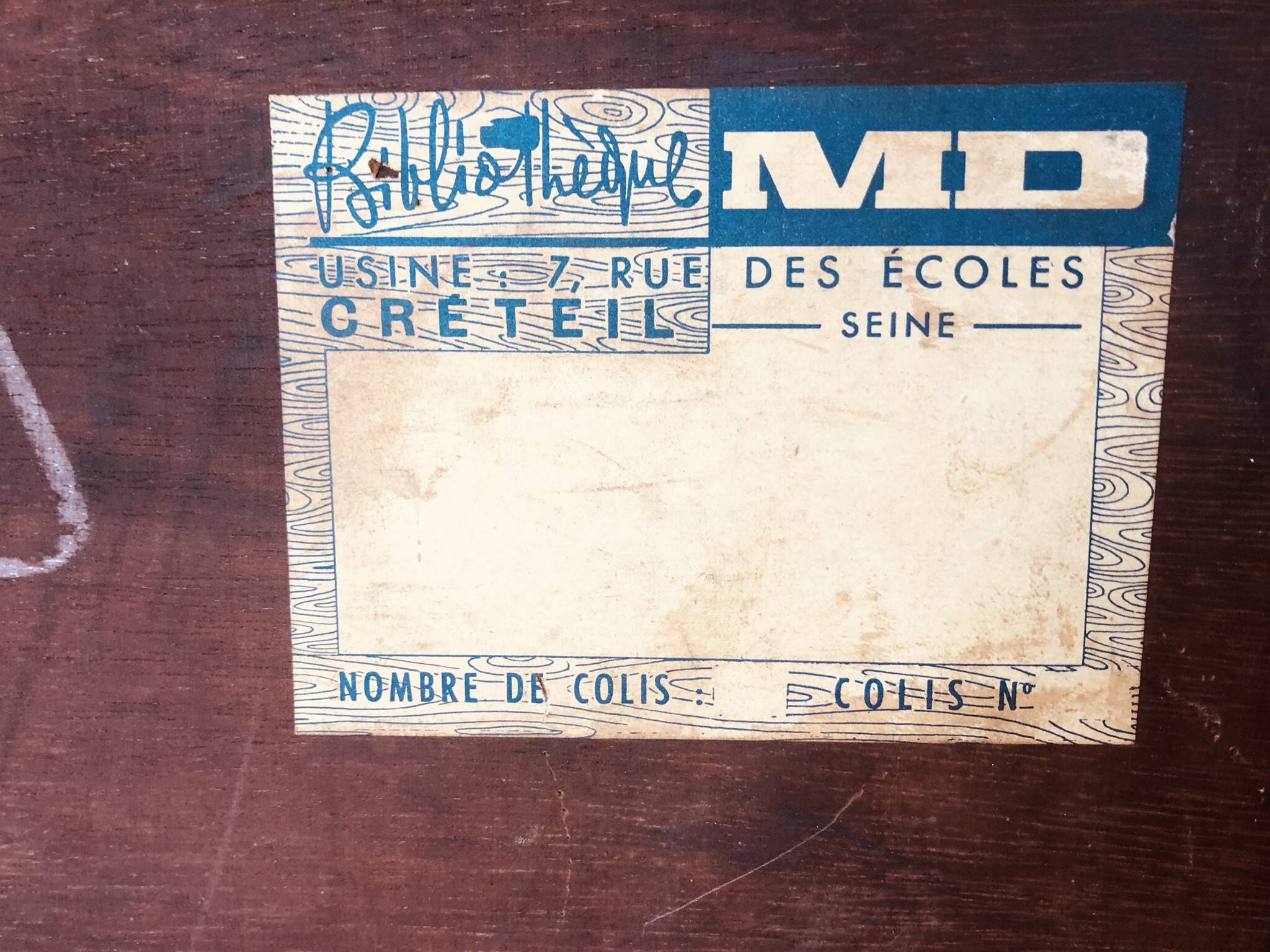 Vintage mahogany avocado bookcase with overhead glass doors circa 40's/50's