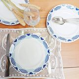 Lot de 7 assiettes plates Moulin des Loups Serpentin