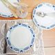 Set of 7 flat plates Moulin des Loups Serpentin
