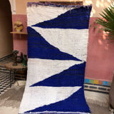 Tapis Kilim bleu