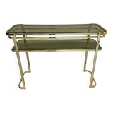 Antique gilt brass console table by Italian designer Milo Baughman for More