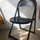 Black folding chair