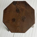 Small dark wooden tripod stool