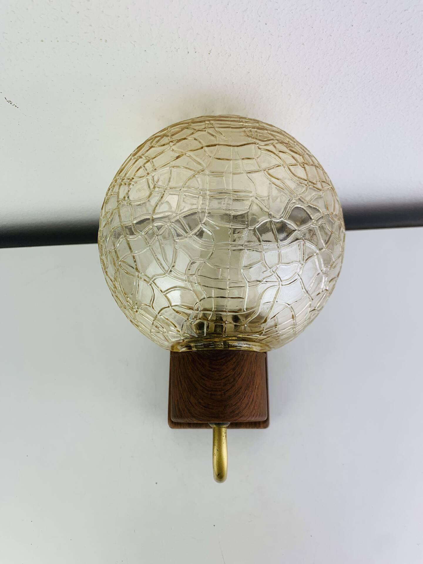 Globe glass wall light from the 1960s in Scandinavian style.