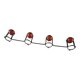 vintage metal coat rack with orange ball 1970s
