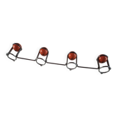 vintage metal coat rack with orange ball 1970s