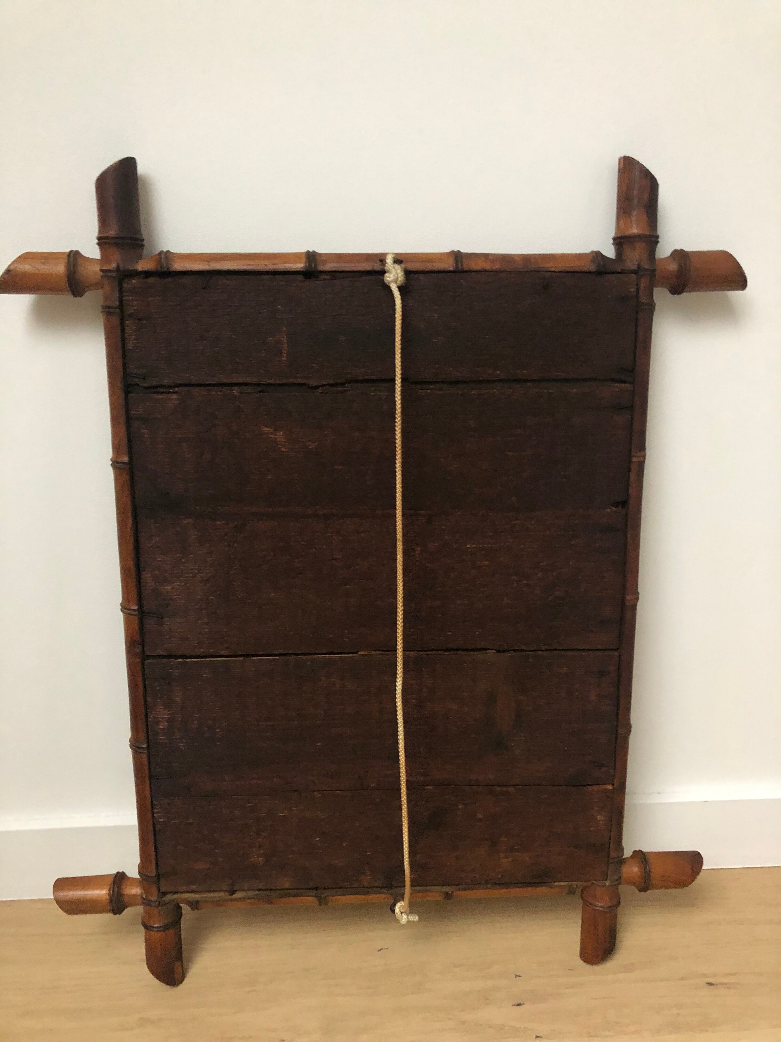 Ancient bamboo mirror 66 cm x 54 cm