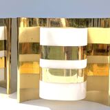 Pair of Hans-Agne Jakobsson V334/1 wall lamps in brass and opaline plastic