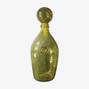 Carafe XL BIOT in yellow bubble glass