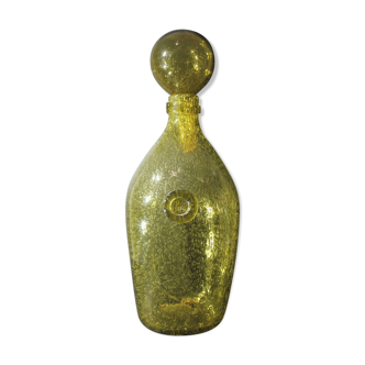 Carafe XL BIOT in yellow bubble glass