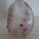 Acid-etched glass paste gourd vase signed bendor