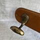 Oak and brass wall hook