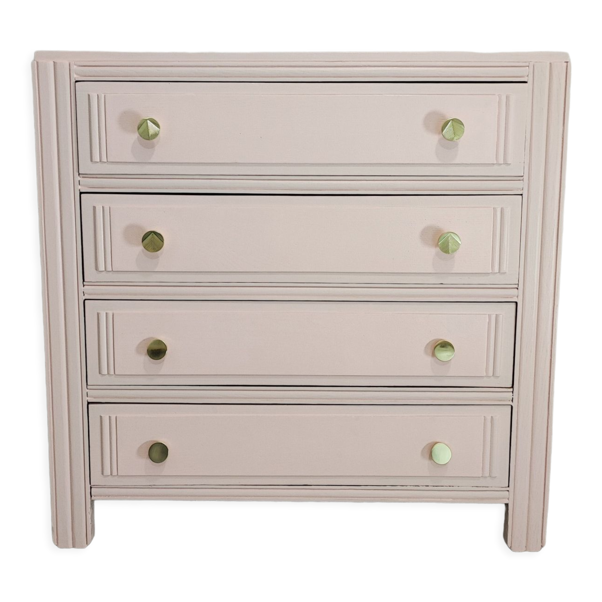 Pink art deco chest of drawers